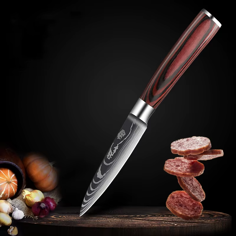 KNIV MED DAMASCUSMÖNSTER