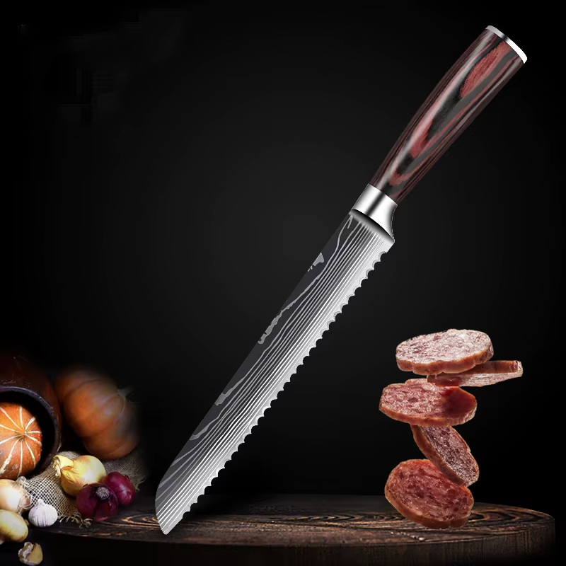 KNIV MED DAMASCUSMÖNSTER